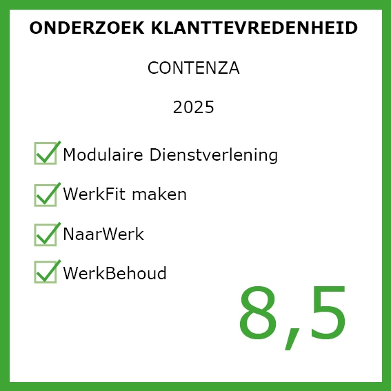 LeerWerkburo reintegratie klanttevredenheidsonderzoek 2025 Contenza